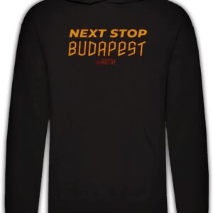 Settantallora - Felpa Cappuccio Uomo T-Shirt celebrativa Finale Europa League Roma. Maglia Next Stop Budapest euROMA per Veri