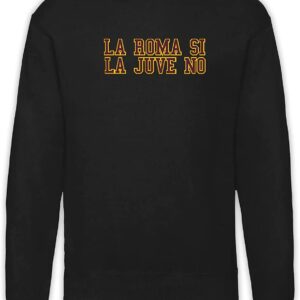 Settantallora - Felpa Girocollo T-Shirt Supporter la Roma Si la Juve No. Maglietta celebrativa Europa Conference League
