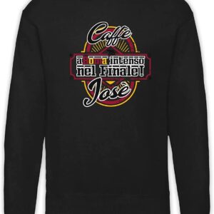 Settantallora - Felpa Girocollo caffè Josè - Aroma Intenso nel Finale!Omaggia i Colori giallorossi per l'EuropaLeague