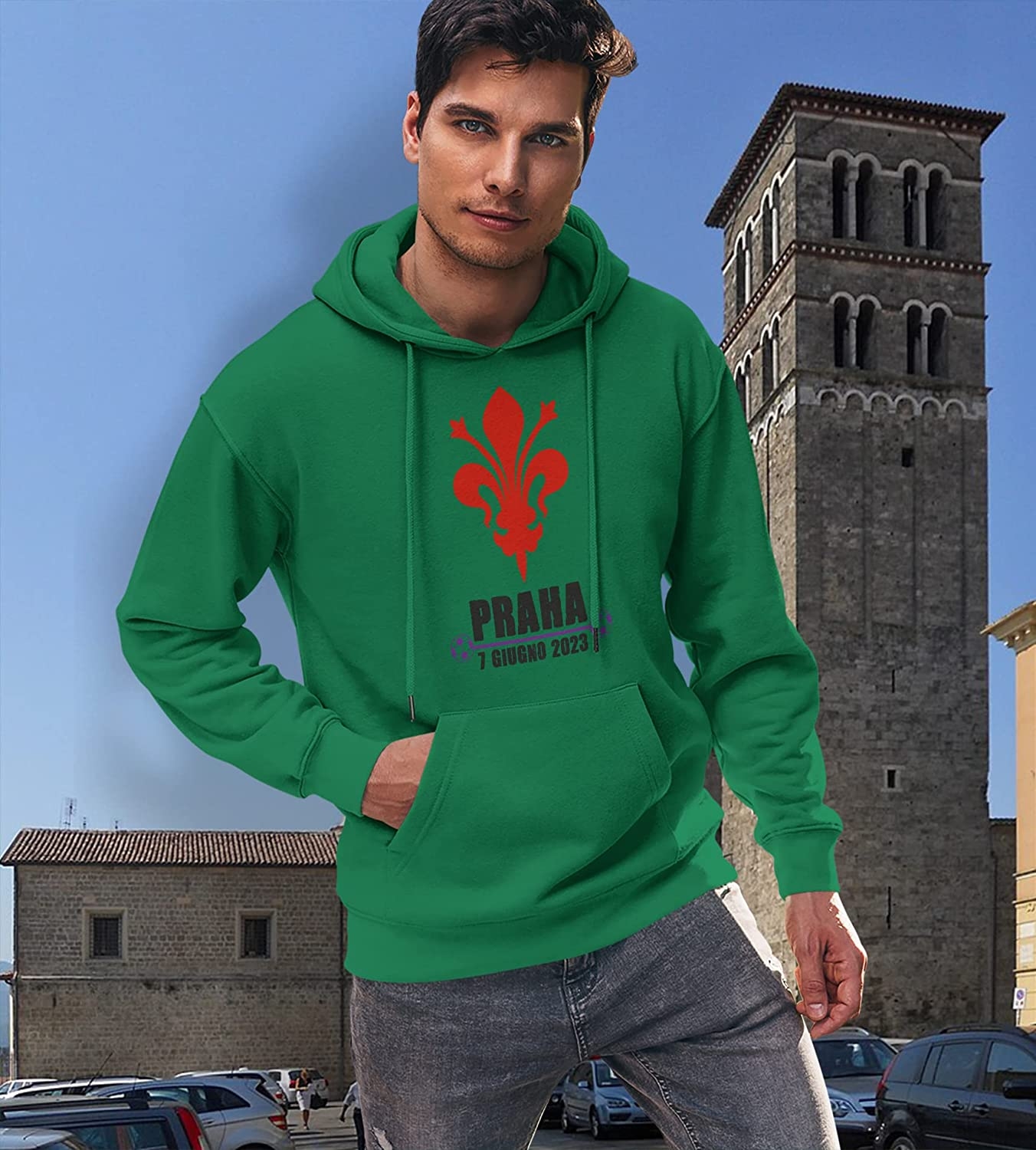 Settantallora - Felpa Cappuccio Uomo Fiorentina Maglia Celebrativa Finale di Conference. T-Shirt per Veri Supporter della Viola 9 Settantallora - Felpa Cappuccio Uomo Fiorentina Maglia Celebrativa Finale di Conference. T-Shirt per Veri Supporter della Viola - immagine 9