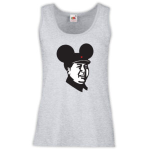 Canottiera Donna - J111 Mickey Mao tse tung Ironico Topolino Comunismo
