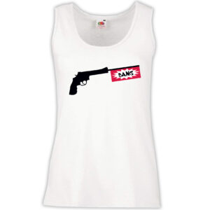 Canottiera Donna - J134 Pistola Fuoco Funny Bang Gun ironic