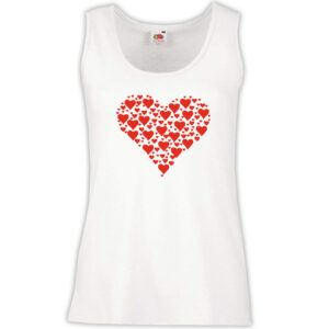 Canottiera Donna - J147 Cuore Heart Amore Love San Valentino