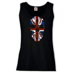 Canottiera Donna - J17 Teschio Bandiera britannica Skull UK flag