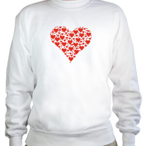 Felpa Girocollo - J147 Cuore Heart Amore Love San Valentino