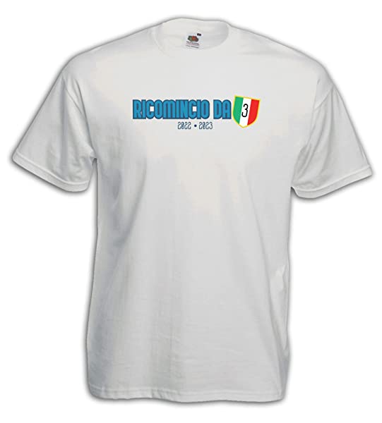 Settantallora - T-Shirt Maglietta Maglia celebrativa Napoli Campione d'Italia 2023 - Frase Simpatica Ricominciamo da Tre 1 Settantallora - T-Shirt Maglietta Maglia celebrativa Napoli Campione d'Italia 2023 - Frase Simpatica Ricominciamo da Tre