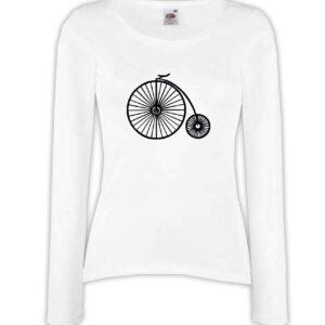 T-shirt manica lunga donna - J121 Bicicletta Velocipede Michaux Retrò Bike
