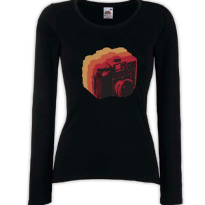 T-shirt manica lunga donna - J123 Macchina Fotografica Foto retrò Love Photograph