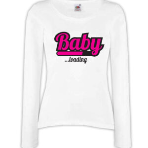 T-shirt manica lunga donna - J137 Baby ...loading Bambino in arrivo