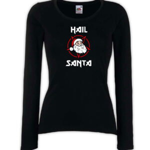 T-shirt donna manica lunga - Hail Santa Heavy Metal Inspired