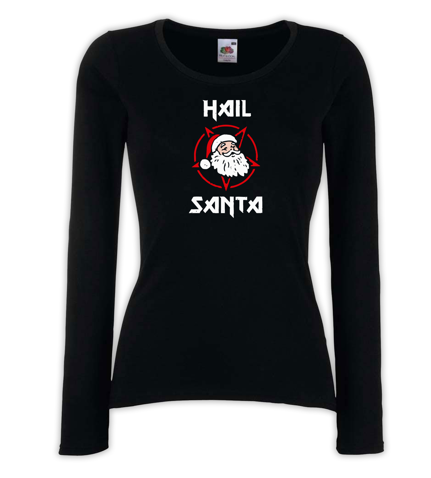 T-shirt donna manica lunga - Hail Santa Heavy Metal Inspired 1 T-shirt donna manica lunga - Hail Santa Heavy Metal Inspired