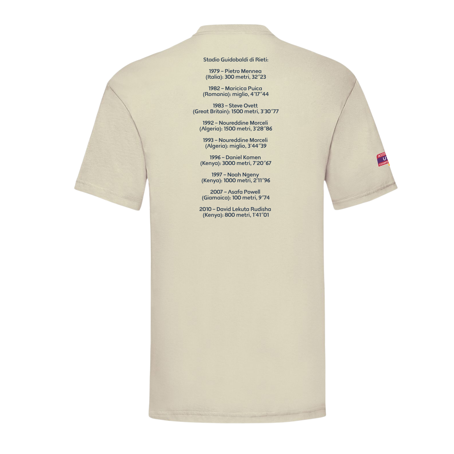 T-shirt Stadio Guidobaldi Rieti 2026 – Edizione Ufficiale Atletica Europea U18 2 T-shirt Stadio Guidobaldi Rieti 2026 – Edizione Ufficiale Atletica Europea U18 - immagine 2