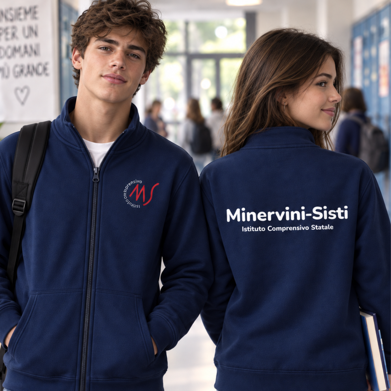 Felpa con zip intera Istituto Comprensivo Statale “Minervini-Sisti” 2026/2027 – K334M 4 Felpa con zip intera Istituto Comprensivo Statale “Minervini-Sisti” 2026/2027 – K334M - immagine 4