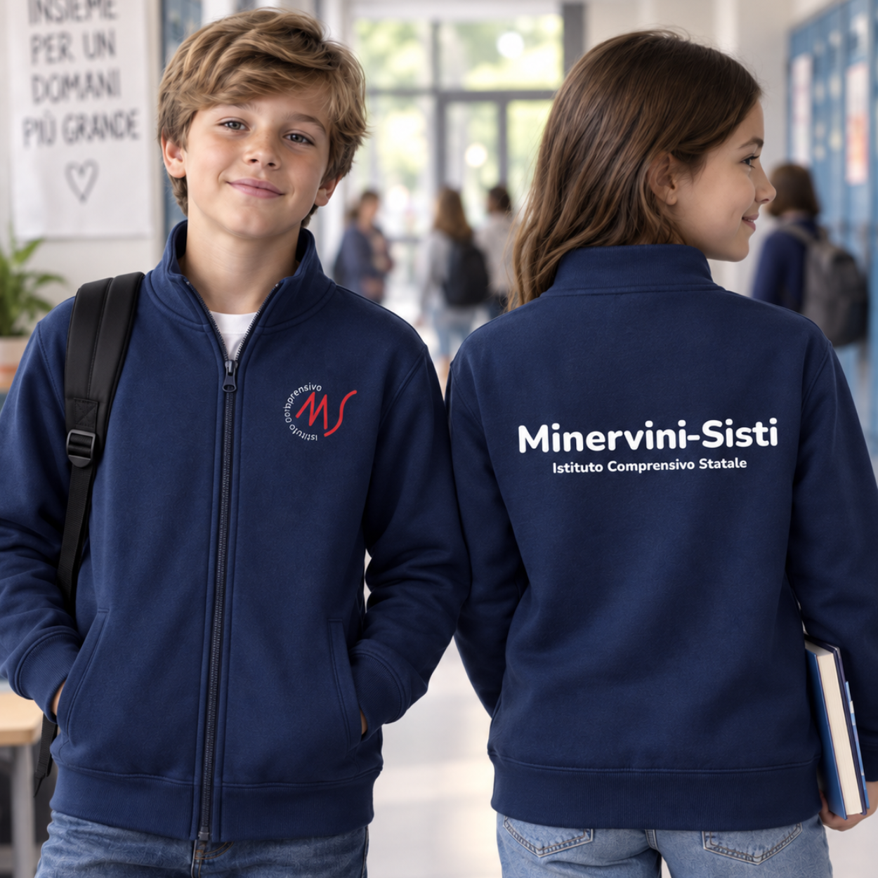 Felpa con zip intera Bambino Istituto Comprensivo Statale “Minervini-Sisti” 2026/2027 – K334 4 Felpa con zip intera Bambino Istituto Comprensivo Statale “Minervini-Sisti” 2026/2027 – K334 - immagine 4